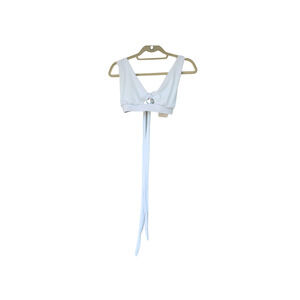 WILD ISLE Dottie Tie Top - White - Size 3